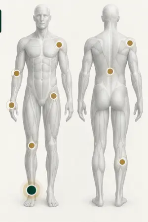 Mapa visual das regiões do corpo